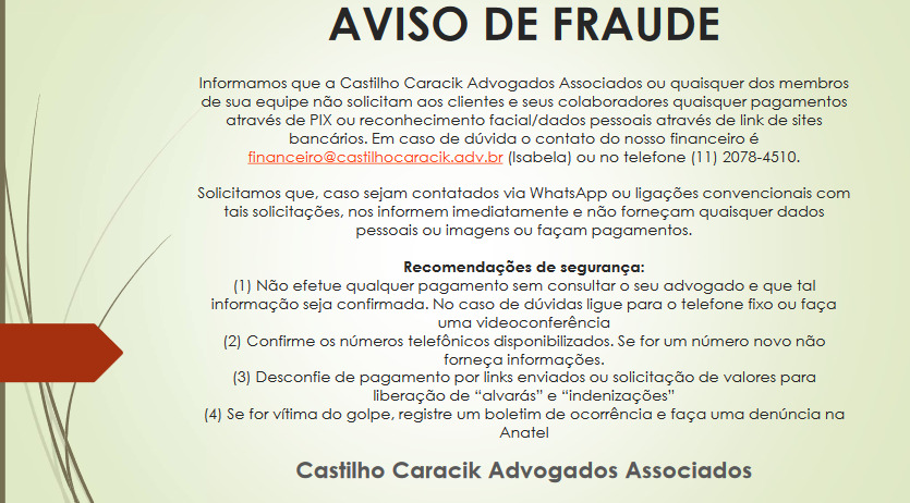 Aviso Importante!